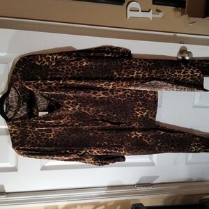 Iman 3 piece leopard pant  suit 1X